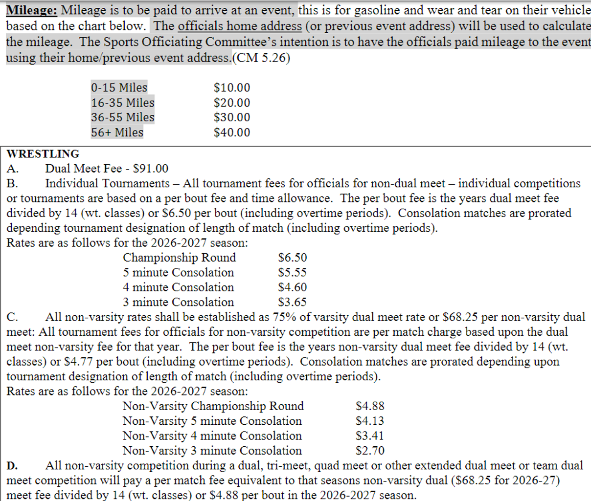 26-27 wrestling pay scale
